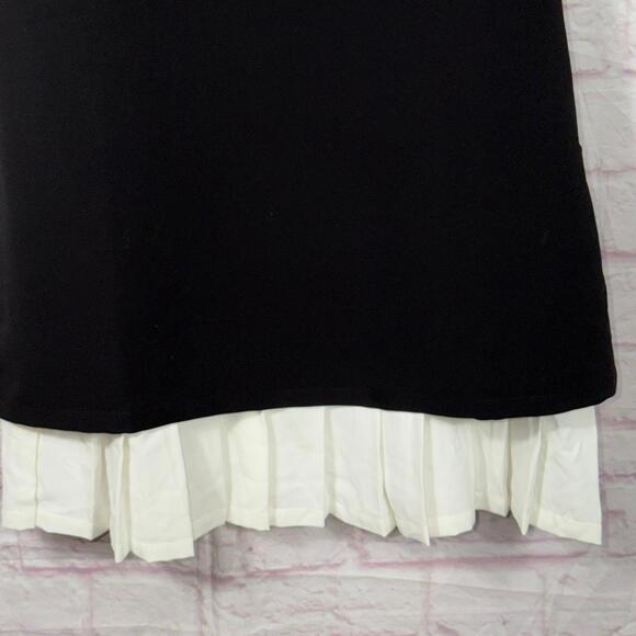 Commense Black Sleeveless Dress with Pleated Hem - XL NWT - Picture 4 of 9